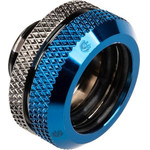 BitsPower Multi-Link Adapter connection/fitting straight G1/4 inch AG on 16mm AD Hardtube - black glossy/blue - (BP-BSEML16-RBL)