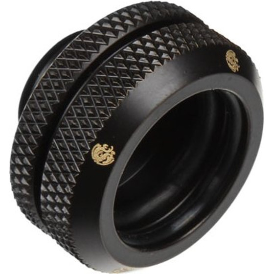 BitsPower Multi-Link Adapter connection/fitting straight G1/4 inch AG on 16mm AD Hardtube - carbon black - (BP-CBEML16)