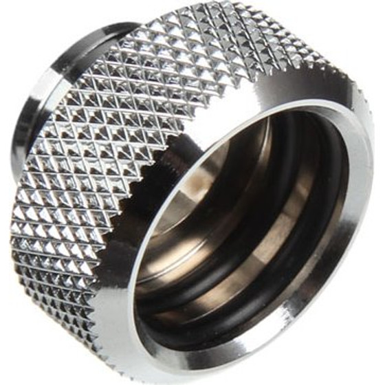 BitsPower Multi-Link Adapter connection/fitting straight G1/4 inch AG on 16mm AD Hardtube - silver glossy - (BP-WTP-C89)