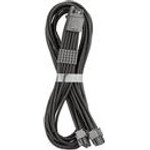CableMod C-Series Pro ModMesh 12V-2x6-cable, Sleeved, 16-Pin to 2x 8-Pin, for Corsair Type 4 and 3 PSUs - black, 60cm - (CM-PCSR-16P2-N60KK-5PK-R-SS)