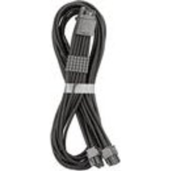 CableMod C-Series Pro ModMesh 12V-2x6-cable, Sleeved, 16-Pin to 2x 8-Pin, for Corsair Type 4 and 3 PSUs - black, 60cm - (CM-PCSR-16P2-N60KK-5PK-R-SS)