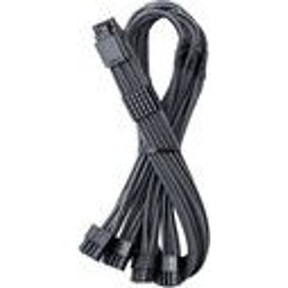 CableMod C-Series Pro ModMesh 12V-2x6-cable, Sleeved, 16-Pin to 4x 8-Pin, for Corsair Type 4 and 3 PSUs - carbon, 60cm - (CM-PCSR-16P4-N60KC-5PK-R-SS)