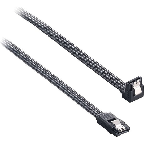 CableMod ModMesh Right Angle SATA 3 Cable 30cm - carbon - (CM-CAB-RSAT-N30KC-R)