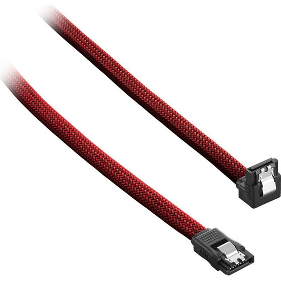 CableMod ModMesh Right Angle SATA 3 Cable 60cm - blutred - (CM-CAB-RSAT-N60KBR-R)
