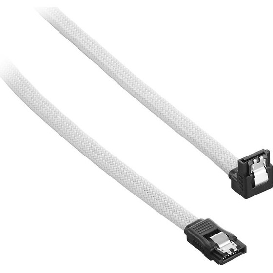CableMod ModMesh Right Angle SATA 3 Cable 60cm - white - (CM-CAB-RSAT-N60KW-R)