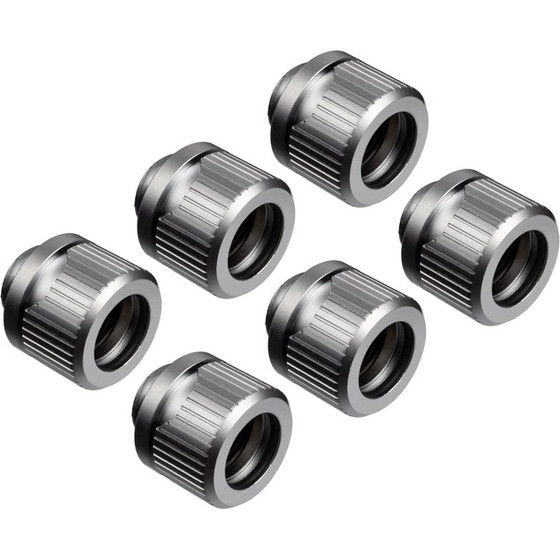 EK Water Blocks EK-Quantum Torque HDC 12 - 6er-Pack, Satin Titanium - (3831109824566)