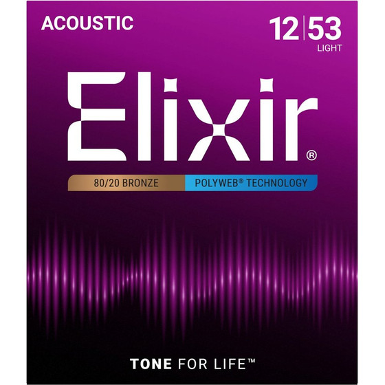 ELIXIR STRINGS Elixir 11050 Light (12-53) PW - acoustic guitar strings - (3313211050)