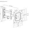 Maclean Tv Monitor Wall Mount Universal Max Vesa 200x20 23''-43'' 30kg Black Extendable Tilting For Small Tvs - (MC-700N)
