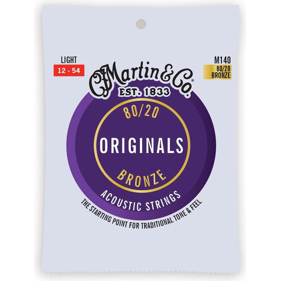 Martin Strings Martin MA140 Light (12-54) - Acoustic Guitar Strings - (41Y18MA140)