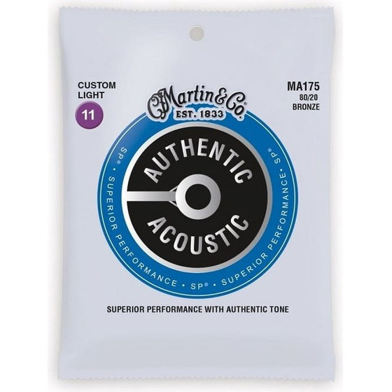 Martin Strings Martin MA175 Custom Light (11-52) - Acoustic Guitar Strings - (41Y18MA175)