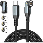4smarts Cable 540� Magnetic USB-C Cable Set GravityCord 240W 1.8m black - (541237)
