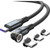 4smarts Cable 540� Magnetic USB-C Cable Set GravityCord 240W 1.8m black - (541237)