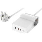 4smarts Charging station 6w1 Power Strip Desk GaN 65W USB-C/A/AC white - (540559)