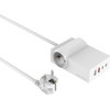 4smarts Charging station 6w1 Power Strip Desk GaN 65W USB-C/A/AC white - (540559)