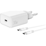 4smarts Wall Charger Set VoltPlug PD 30W USB-C Wall Charger Set + 1.5m USB-C Cable white - (541841)