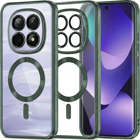 Techsuit - Luxury Crystal Magsafe - Xiaomi Redmi Note 15 5G / Note 15 4G / Poco M8 5G - Deep Green