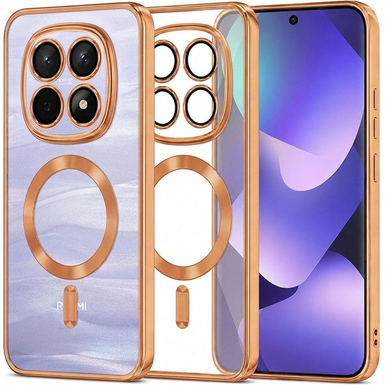 Techsuit - Luxury Crystal Magsafe - Xiaomi Redmi Note 15 5G / Note 15 4G / Poco M8 5G - Orange