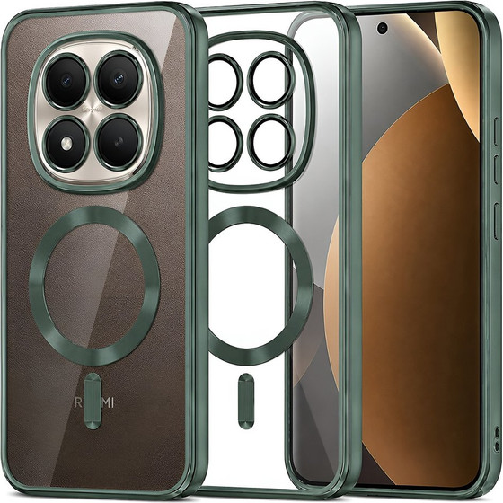 Techsuit - Luxury Crystal Magsafe - Xiaomi Redmi Note 15 Pro+ 5G / Poco M8 Pro 5G - Deep Green
