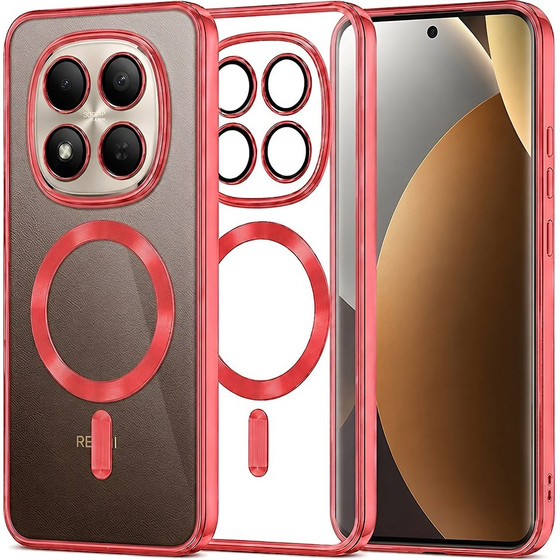 Techsuit - Luxury Crystal Magsafe - Xiaomi Redmi Note 15 Pro+ 5G / Poco M8 Pro 5G - Red
