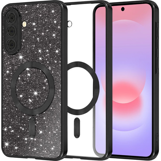 Techsuit - Luxury Glitter Magsafe - Samsung Galaxy A37 5G - Black