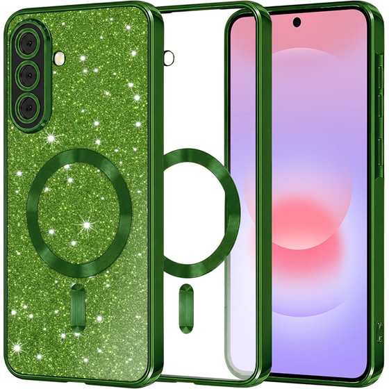 Techsuit - Luxury Glitter Magsafe - Samsung Galaxy A37 5G - Deep Green