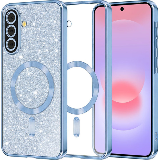 Techsuit - Luxury Glitter Magsafe - Samsung Galaxy A37 5G - Light Blue