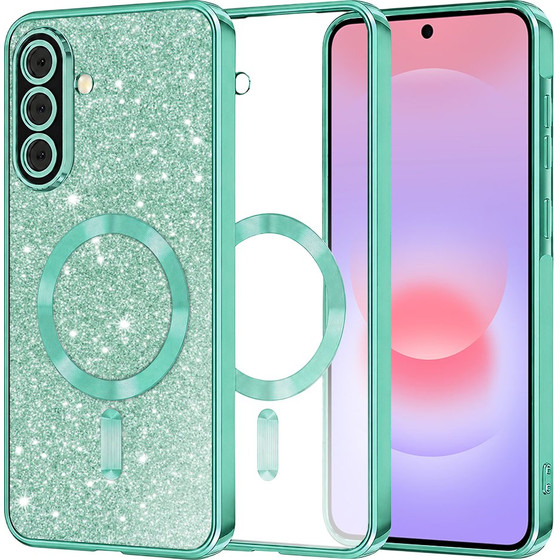 Techsuit - Luxury Glitter Magsafe - Samsung Galaxy A37 5G - Light Green