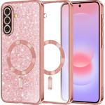 Techsuit - Luxury Glitter Magsafe - Samsung Galaxy A37 5G - Rose Gold