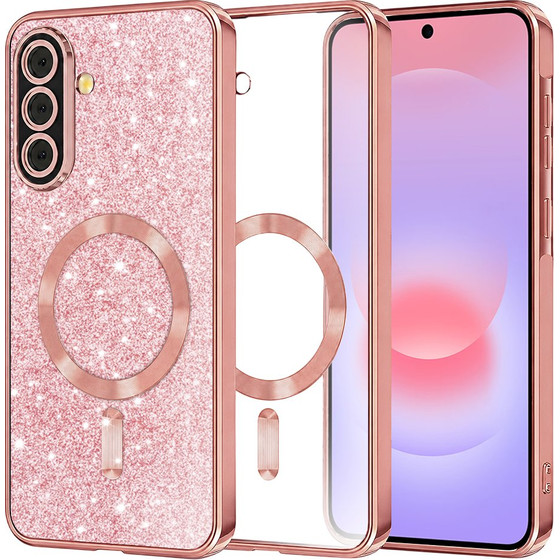 Techsuit - Luxury Glitter Magsafe - Samsung Galaxy A37 5G - Rose Gold