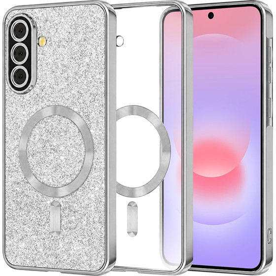 Techsuit - Luxury Glitter Magsafe - Samsung Galaxy A37 5G - Silver