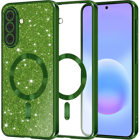 Techsuit - Luxury Glitter Magsafe - Samsung Galaxy A57 5G - Deep Green