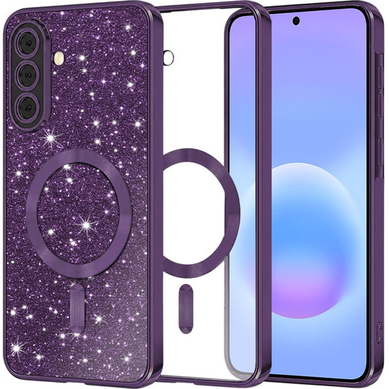 Techsuit - Luxury Glitter Magsafe - Samsung Galaxy A57 5G - Deep Purple