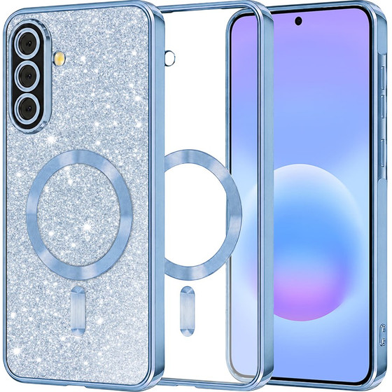 Techsuit - Luxury Glitter Magsafe - Samsung Galaxy A57 5G - Light Blue