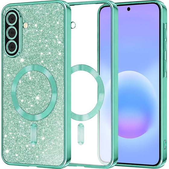 Techsuit - Luxury Glitter Magsafe - Samsung Galaxy A57 5G - Light Green