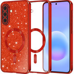Techsuit - Luxury Glitter Magsafe - Samsung Galaxy A57 5G - Red