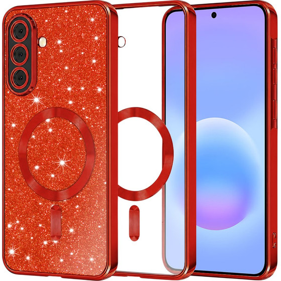 Techsuit - Luxury Glitter Magsafe - Samsung Galaxy A57 5G - Red