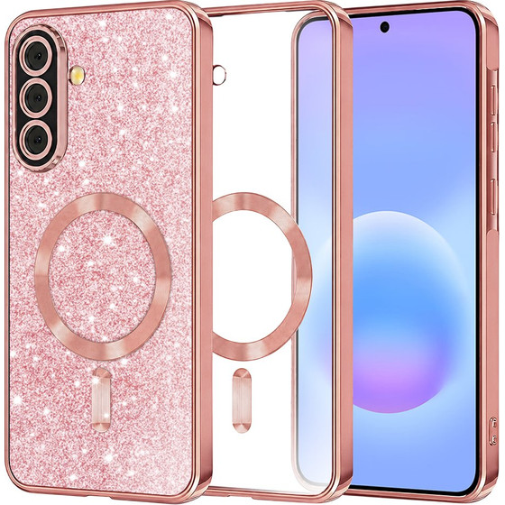 Techsuit - Luxury Glitter Magsafe - Samsung Galaxy A57 5G - Rose Gold