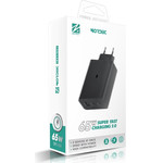 Nordic 220V 65W, USB-A + 2xUSB-C, black - NRDi-6530