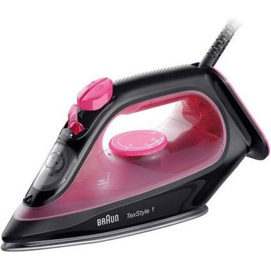 Braun Texstyle 1 Dry & Steam Iron Ceramic Soleplate 2000 W Black, Purple - (SI1070PU)