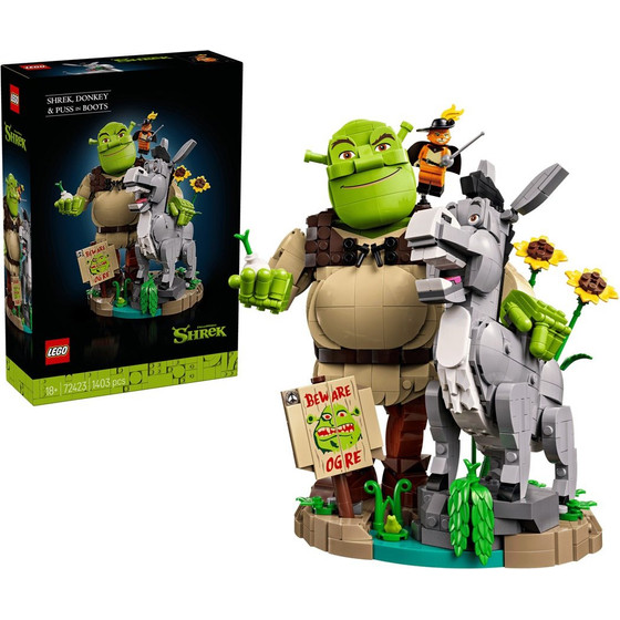 Lego Icons Shrek, Donkey And Puss In Boots - (72423)