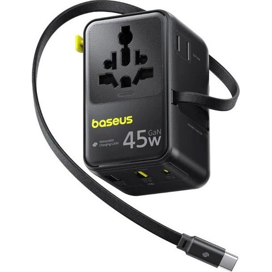 Baseus Picogo AG11 Fast Universal 45W Travel Charger Cosmic Black - (E0307F00)
