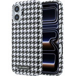 Karl Lagerfeld Pu Houndstooth Resin Plate Magsafe Case For Iphone 17 Black - (KLHMP17S6PFPDPK)