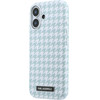 Karl Lagerfeld Pu Houndstooth Resin Plate Magsafe Case For Iphone 17 Blue - (KLHMP17S6PFPDPB)