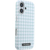 Karl Lagerfeld Pu Houndstooth Resin Plate Magsafe Case For Iphone 17 Blue - (KLHMP17S6PFPDPB)