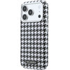 Karl Lagerfeld Pu Houndstooth Resin Plate Magsafe Case For Iphone 17 Pro Black - (KLHMP17L6PFPDPK)