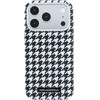 Karl Lagerfeld Pu Houndstooth Resin Plate Magsafe Case For Iphone 17 Pro Black - (KLHMP17L6PFPDPK)