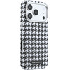 Karl Lagerfeld Pu Houndstooth Resin Plate Magsafe Case For Iphone 17 Pro Black - (KLHMP17L6PFPDPK)