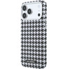 Karl Lagerfeld Pu Houndstooth Resin Plate Magsafe Case For Iphone 17 Pro Max Black - (KLHMP17X6PFPDPK)