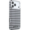 Karl Lagerfeld Pu Houndstooth Resin Plate Magsafe Case For Iphone 17 Pro Max Black - (KLHMP17X6PFPDPK)