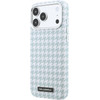 Karl Lagerfeld Pu Houndstooth Resin Plate Magsafe Case For Iphone 17 Pro Max Blue - (KLHMP17X6PFPDPB)